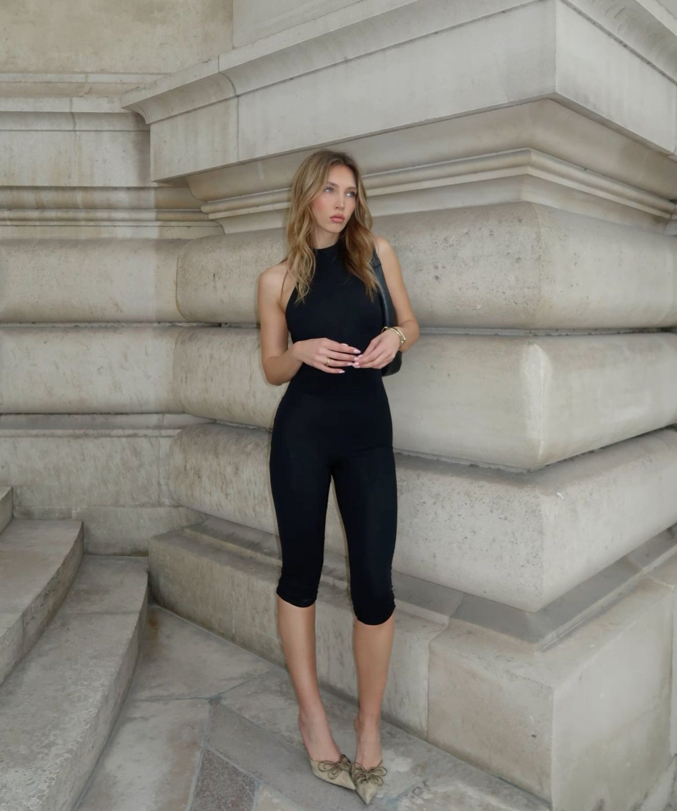 AFRM Patty halter capri jumpsuit