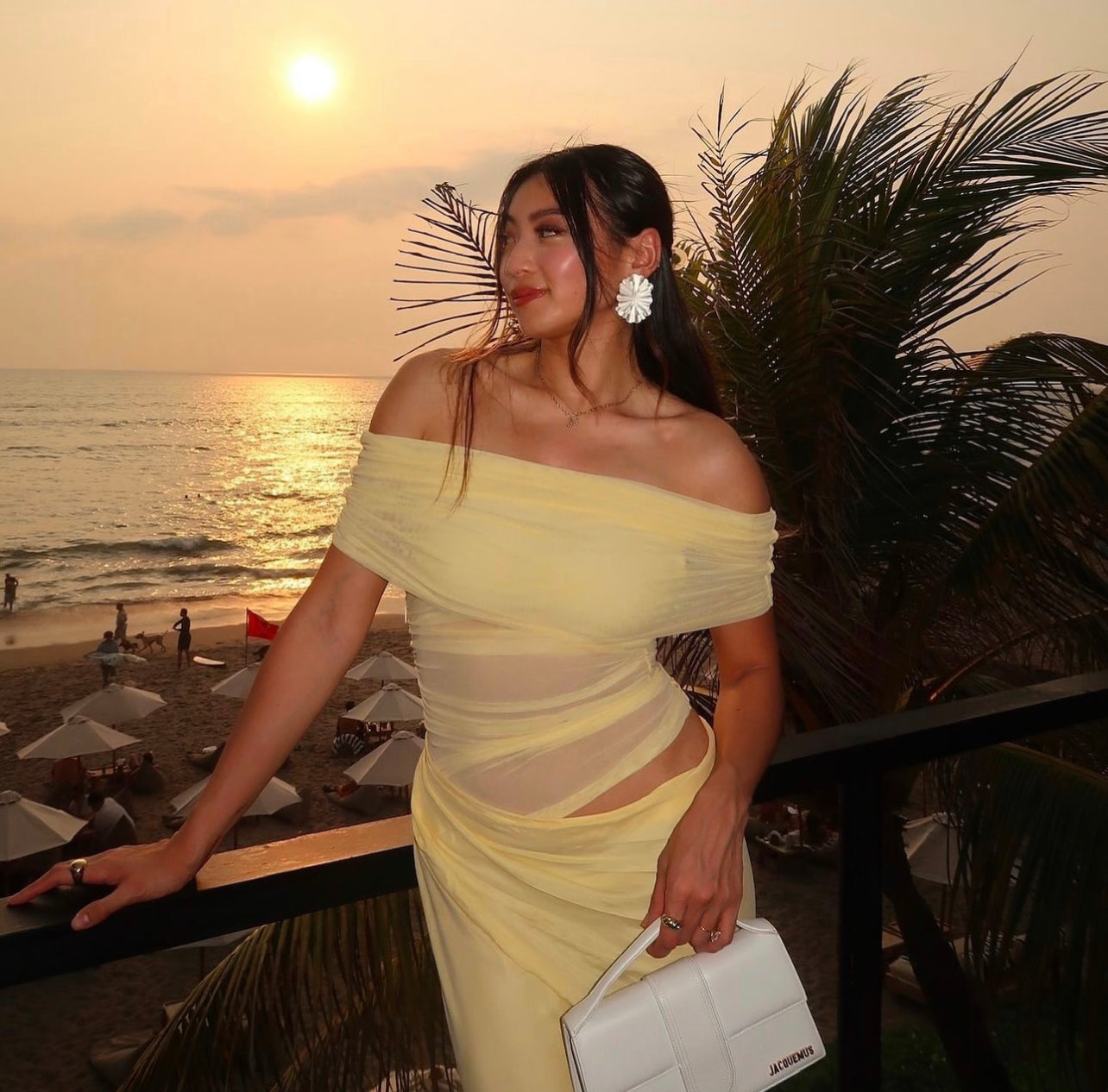 Benni ‘Nico’ off the shoulder butter maxi