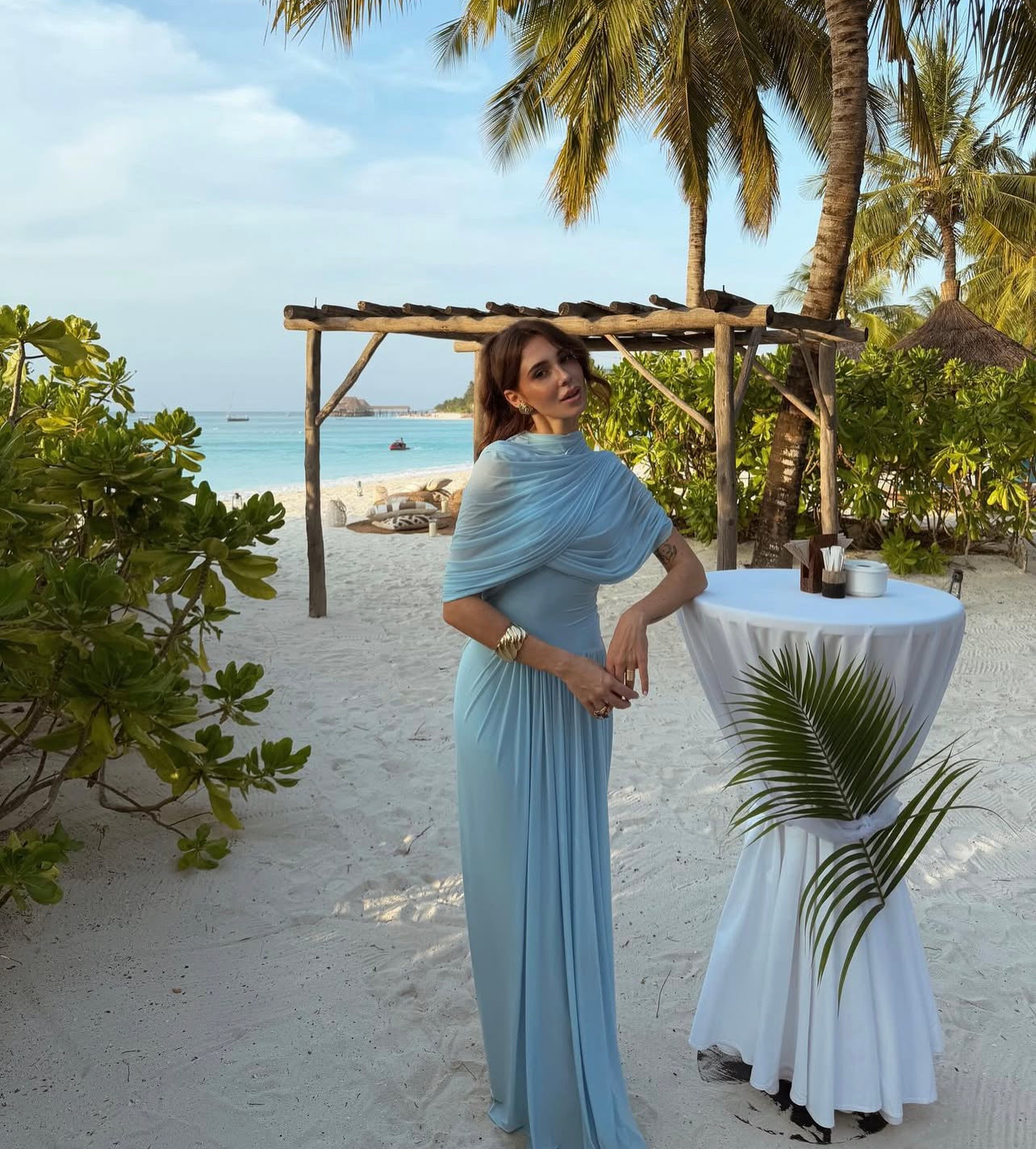 Deme Love ‘Jasmine’ pleated gown