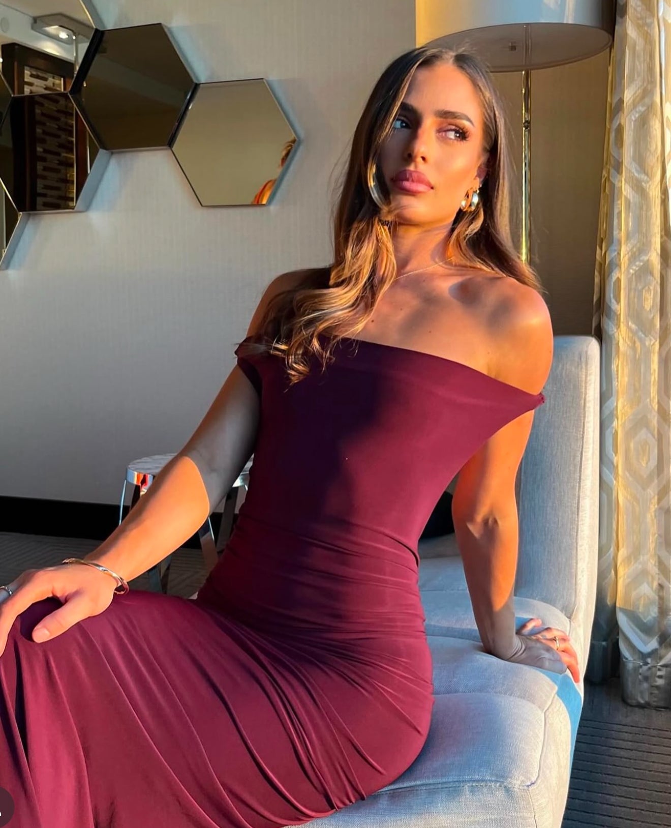 Melani the Label mulberry Maia Gown