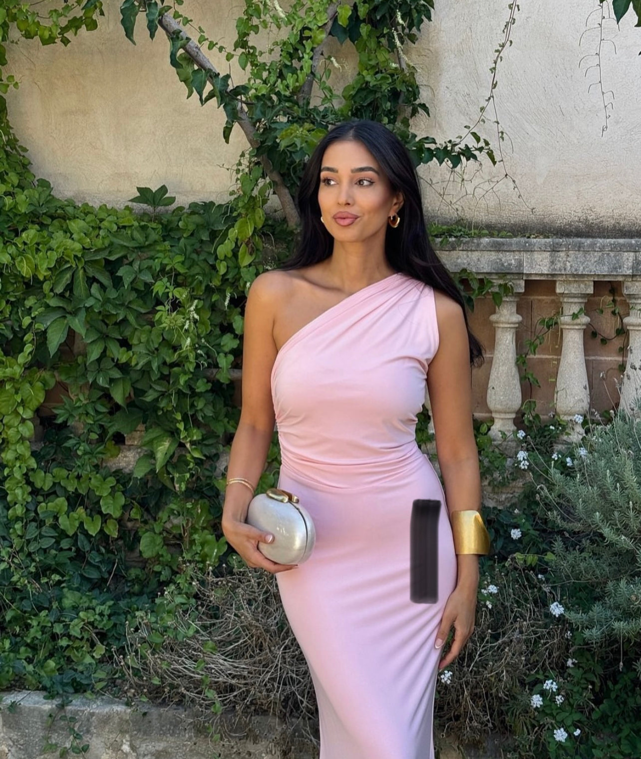 Natalie Rolt blossom pink ‘Fabienne’ gown