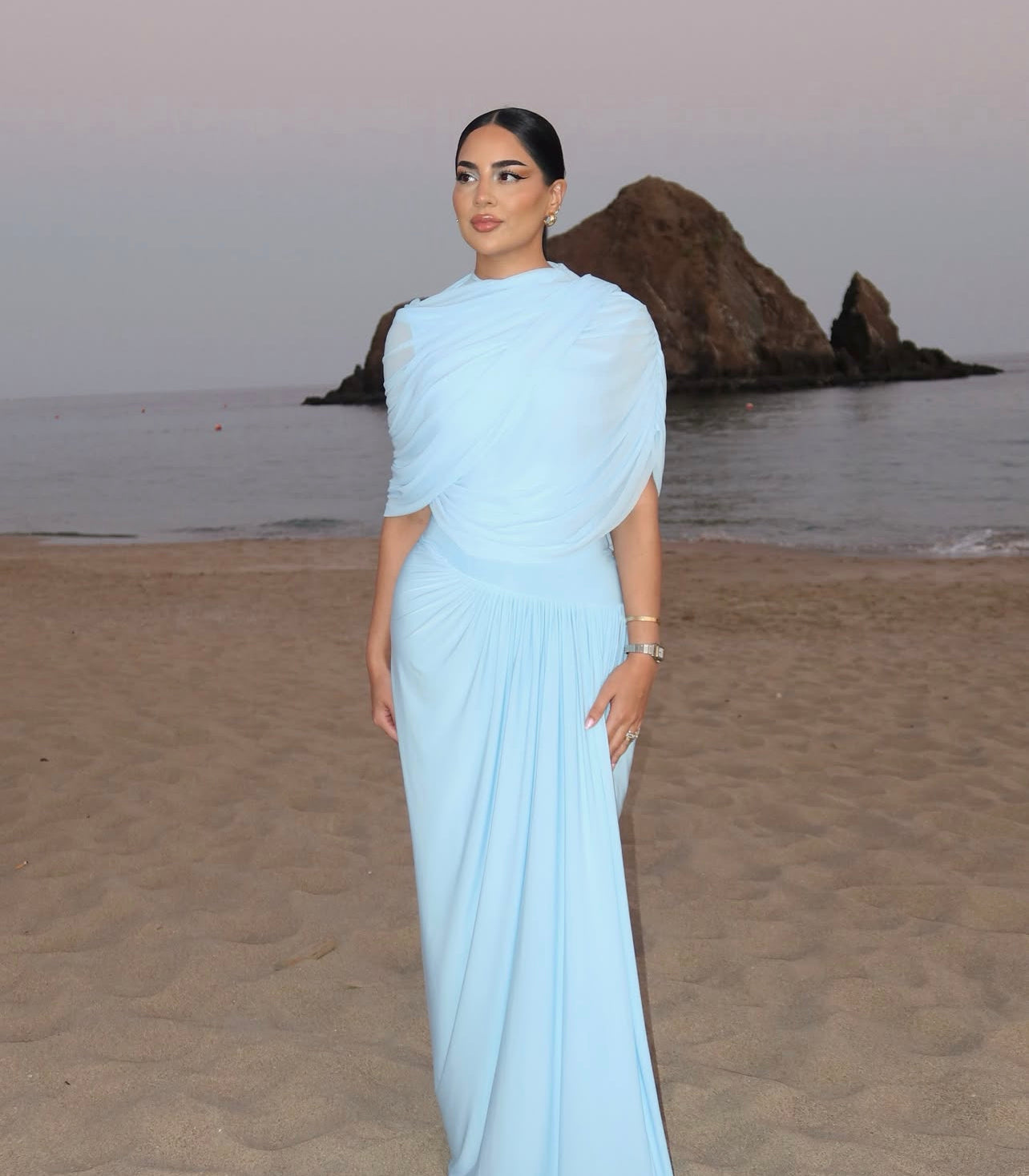 Deme Love ‘Jasmine’ pleated gown