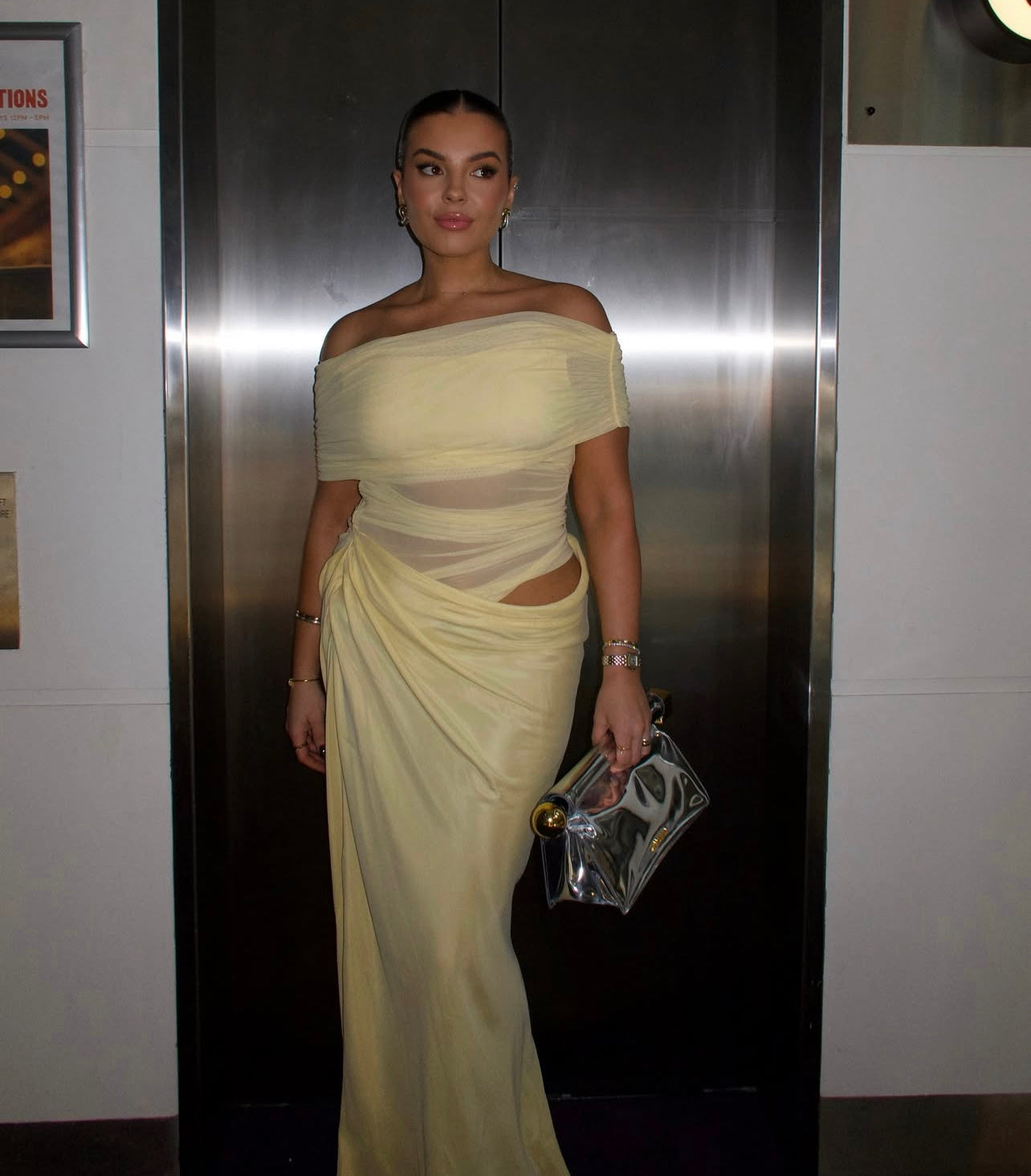 Benni ‘Nico’ off the shoulder butter maxi