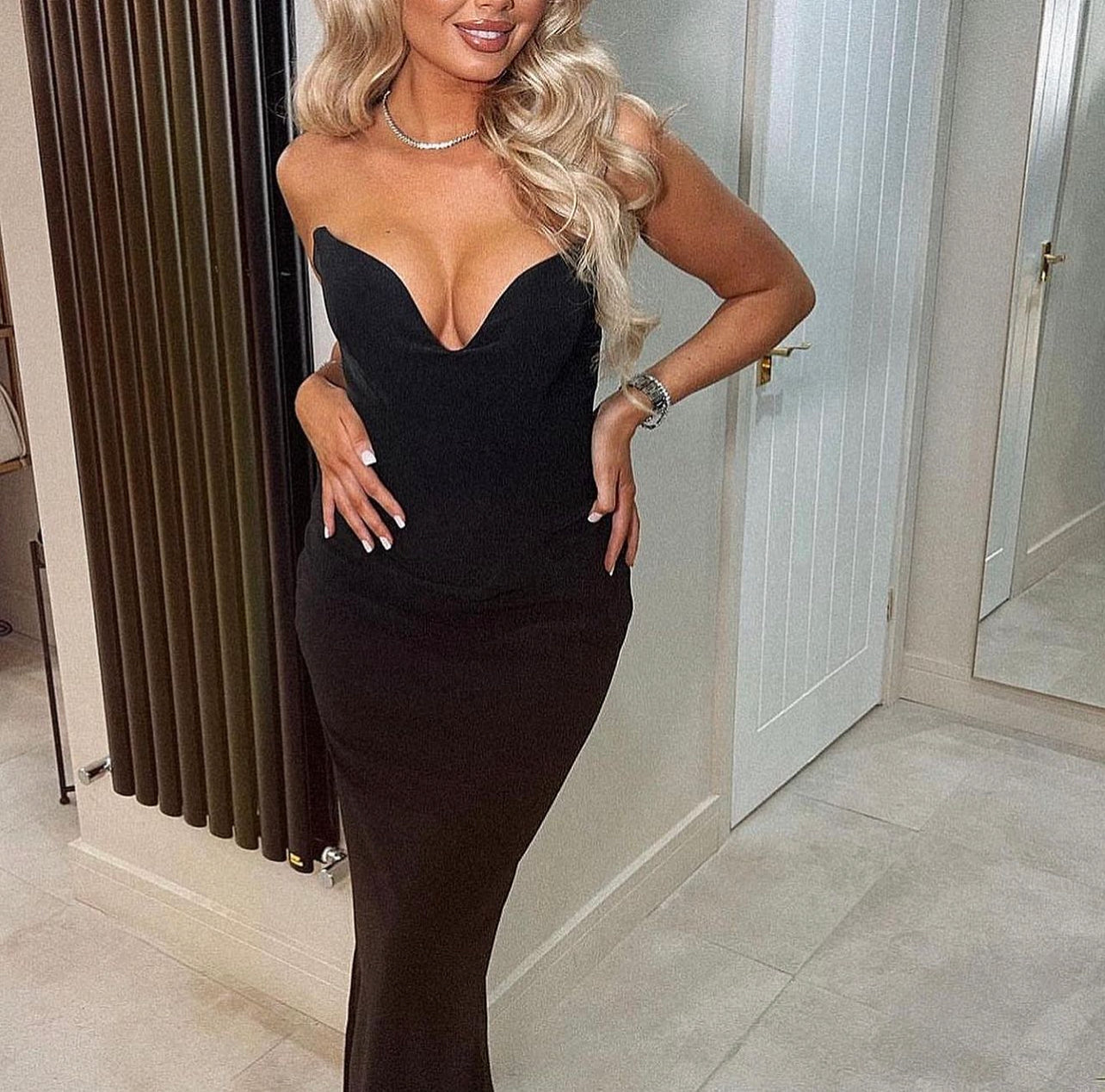 house of cb sabine dress Black Strapless Corset Rent a Dress inspired silhouettes House of CB Sabine Dress